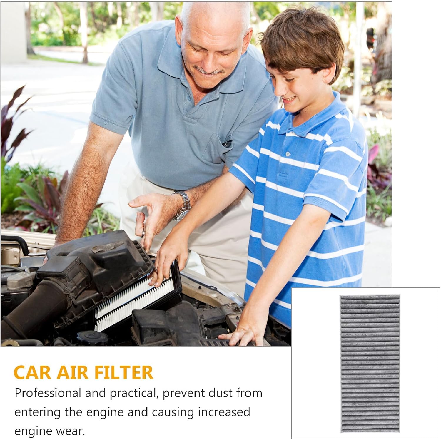 SECFOU 2pcs Car Air Conditioning Replacement Filters for Automotive Air System Easy to Install Sturdy Abs and Non-woven Fabric Material