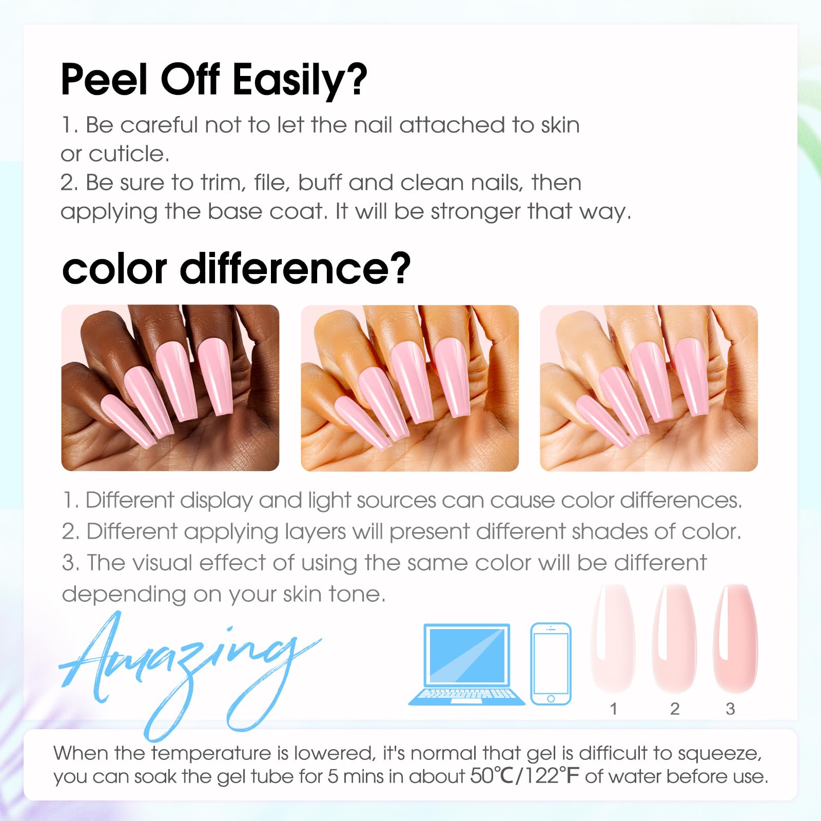 ROSALIND Kit Gel Unghie Ricostruzione, Acrilico Poly Nail Gel 30ml 2pcs | Trasparente Colori, con Pennello e Unghie Finte, Gel Estensione Unghie Gel per Ricostruzione Ispessente per Unghie, Nail Art