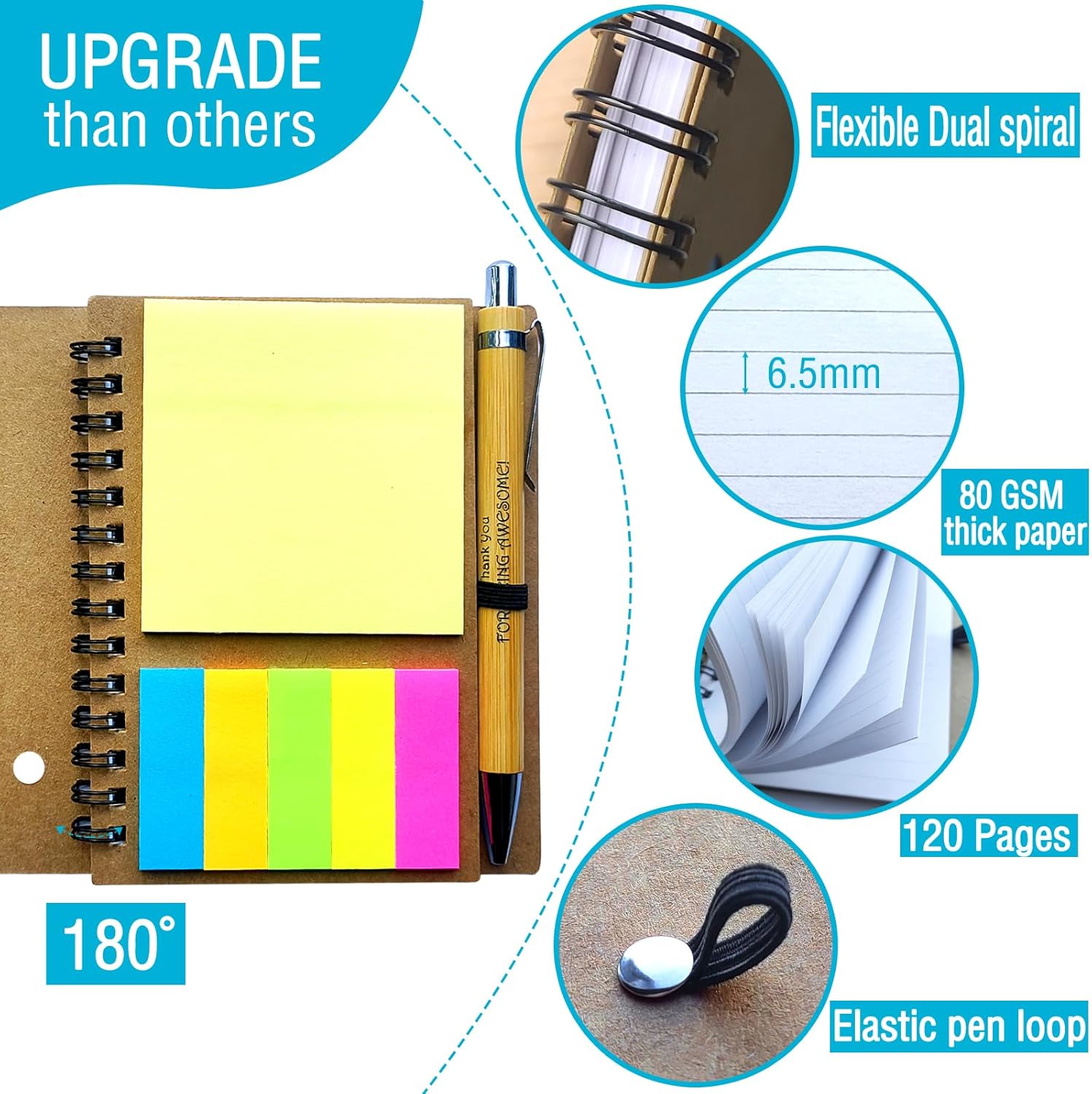 Appreciation Thank You Gifts,21 Set Spiral Notebook with Pen,Employee Appreciation Gifts Bulk,Inspirational Journals Notepads,Small Notebooks for Teachers Students Employee Women Men Work & Note (21 SET)