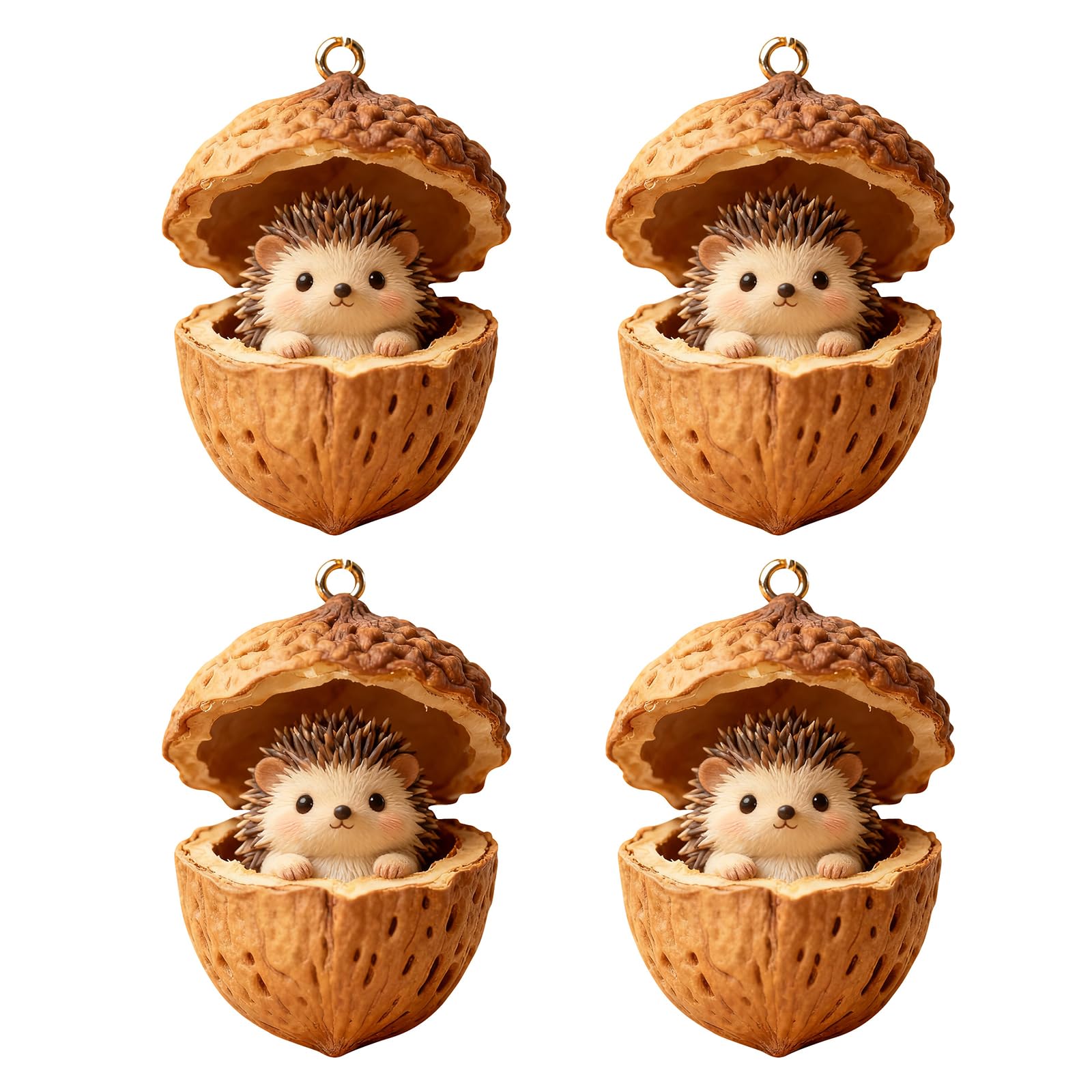 hogtnd 4 Pieces Acrylic Pine Cones Animal Ornament, Shatterproof Christmas Tree Decoration for Festivals, Vehicle Interiors, Animal Decoration for Vehicle Interiors, Christmas Decoration