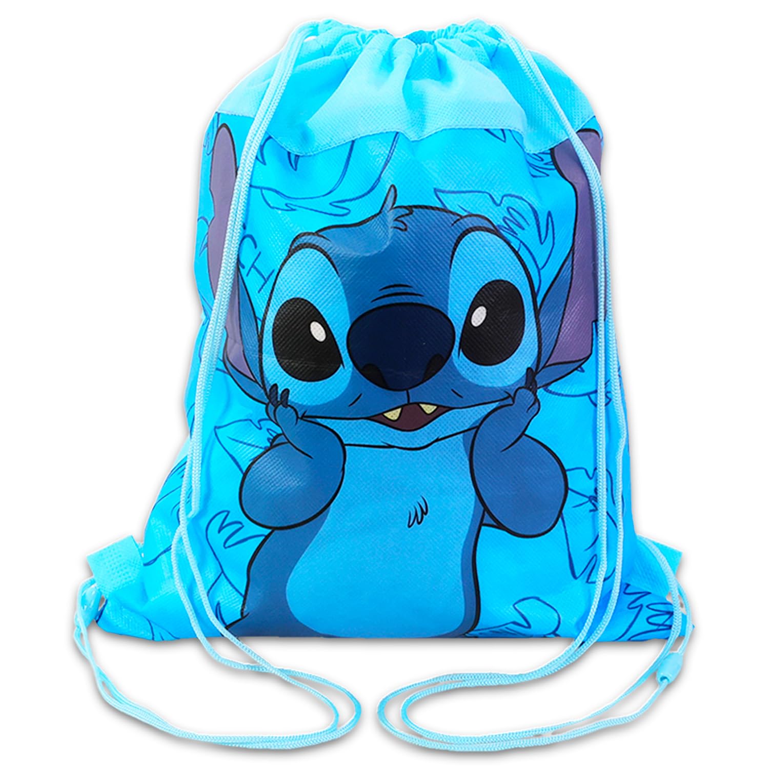 Disney Stitch Party Favor Bags Set - Bundle with 12 Stitch Drawstring Bags for Kids Plus Stickers, More Birthday Party Supplies Pack