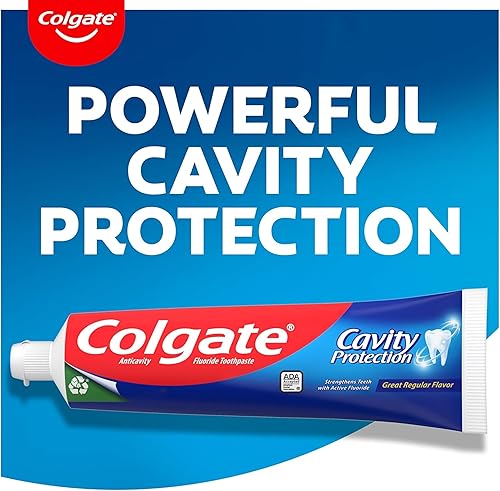 Miniatura 9 de Colgate Pasta de dientes con flúor para protección de caries, 2.5 onzas + 60% gratis, paquete de 2