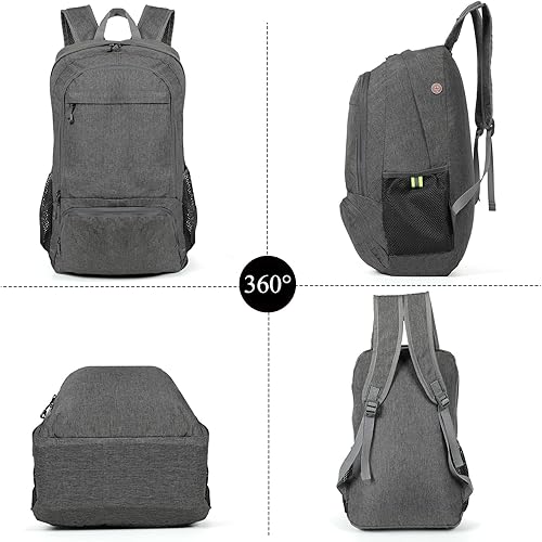 Miniatura 7 de TANTOMI Mochila de senderismo pequeña, mochila de senderismo ultraligera de 25 litros, plegable, transpirable, mochila de viaje para hombres y