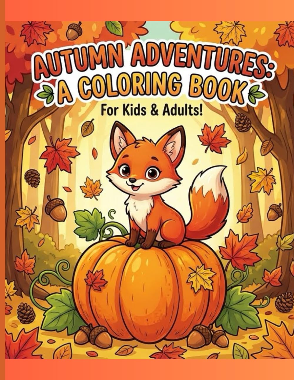 Autumn Coloring Book: Cozy Fall Scenes for Relaxation: Beautiful Autumn Leaves, Pumpkins, Forest Animals and Cozy Fall Scenes