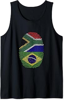 South Africa and Brazil Fingerprint South African Brazilian Tank Top