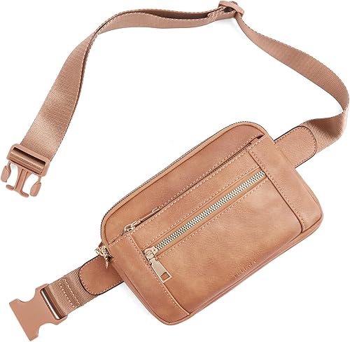 Miniatura 6 de Telena Riñoneras para Mujer Bolsa de Cintura de Cuero Bolsa Cruzada de Moda con Correa Ajustable, Talla única