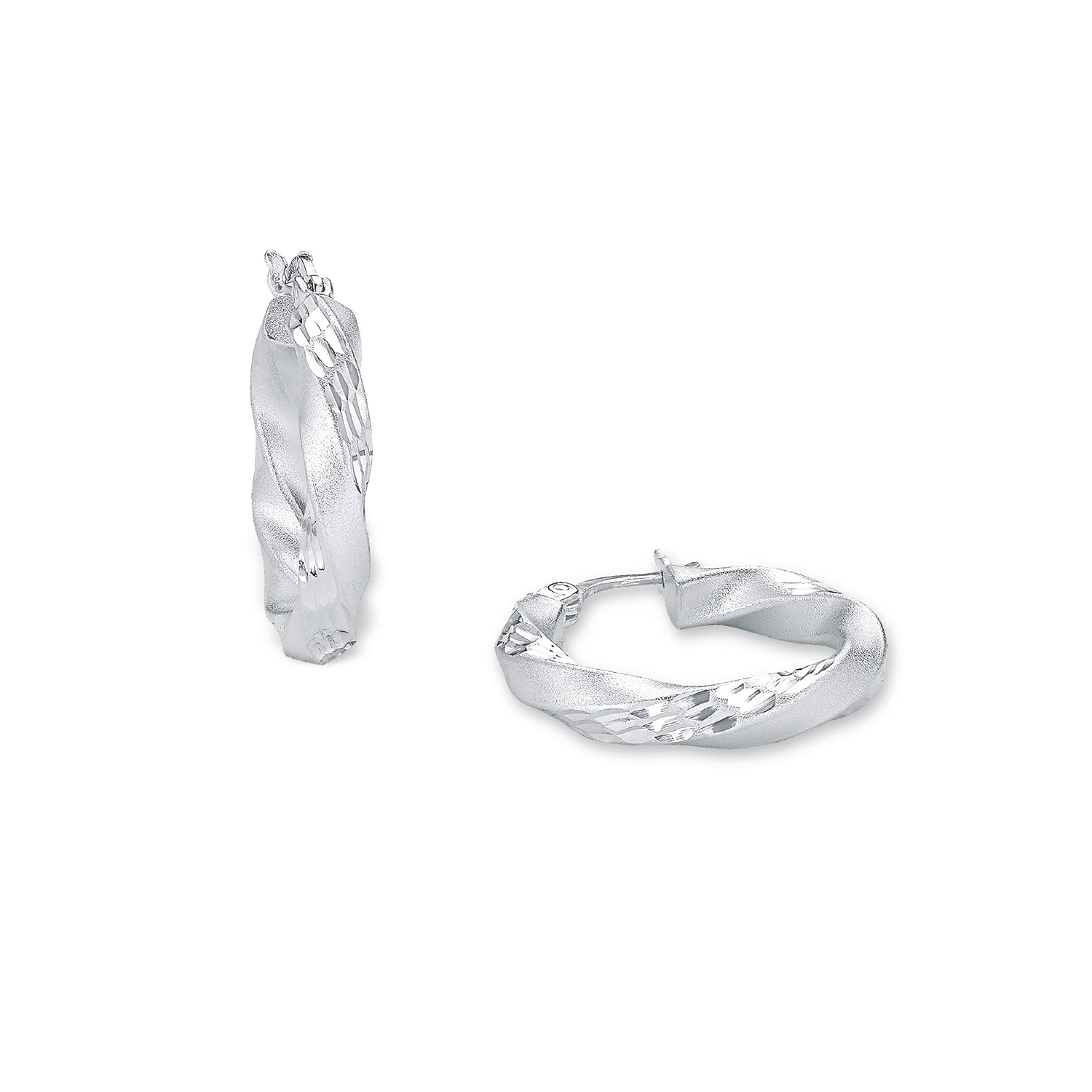 Amor Creoles Women Ear jewelry, 2,2 cm, Silver, Comes in jewelry gift box, 2017275