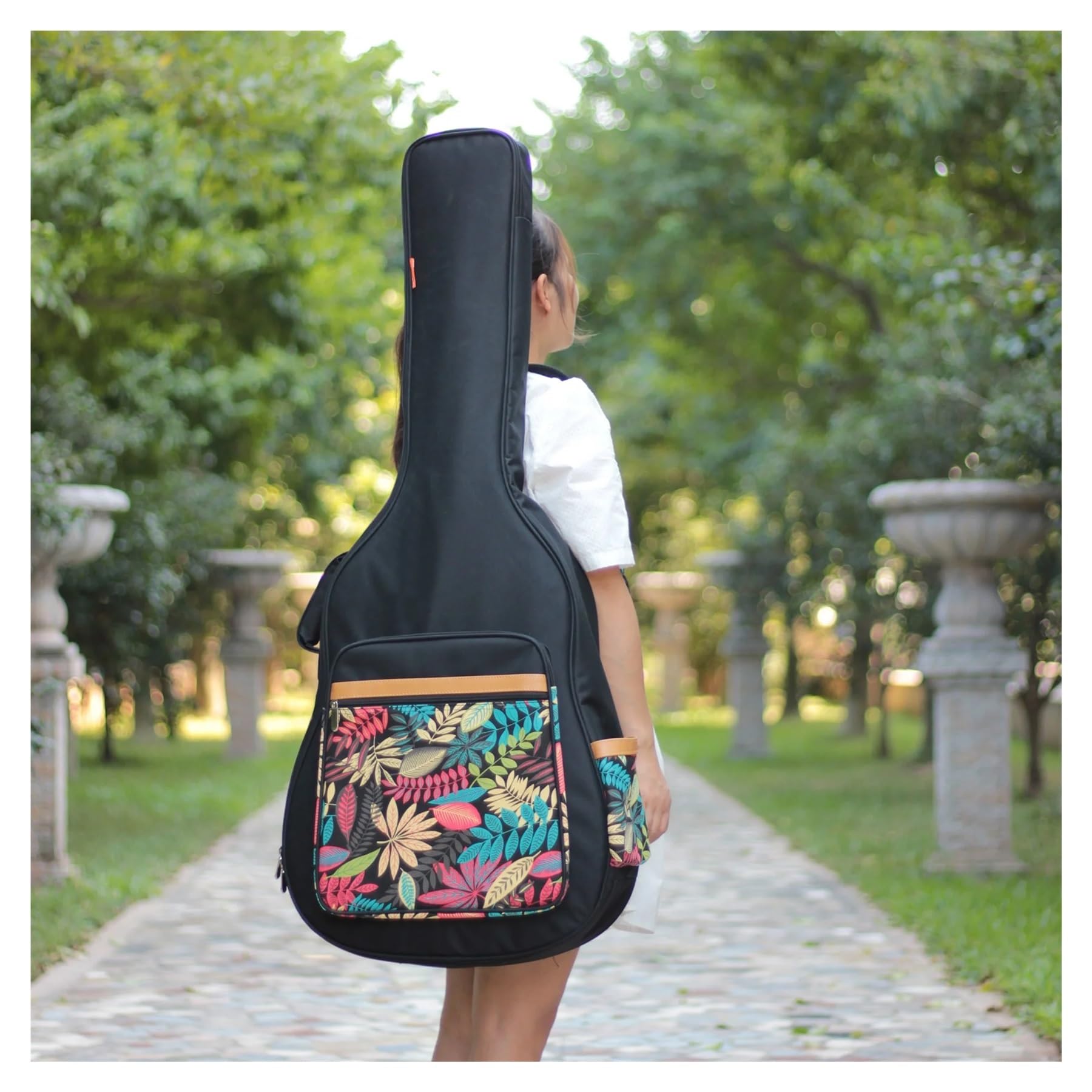 Borsa universale for chitarra acustica spessa da 40/41 pollici, zaino comodo e pratico for folk Per Chitarra