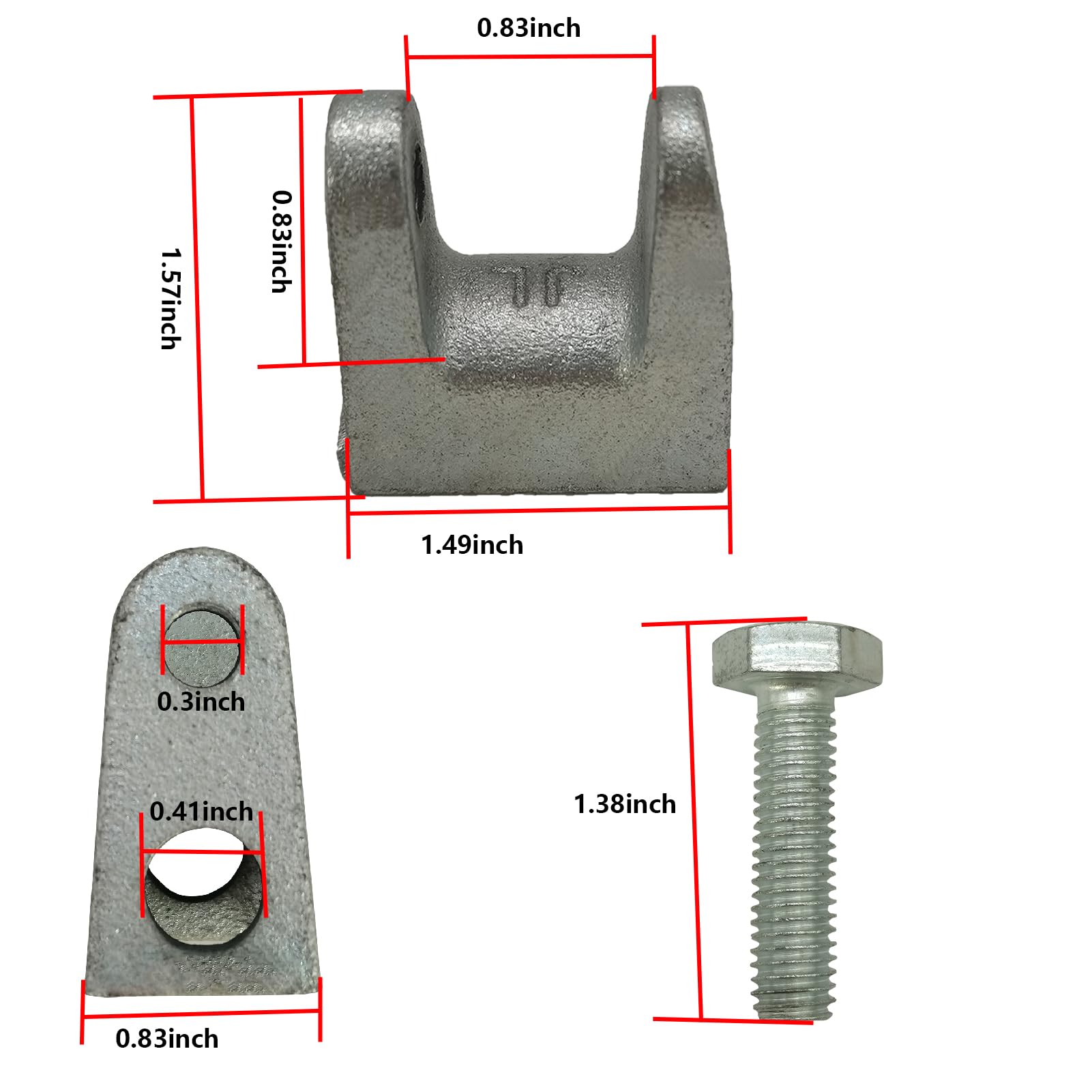 Morsetto a C in metallo da 1 cm, adatto per montaggio a parete o soffitto
