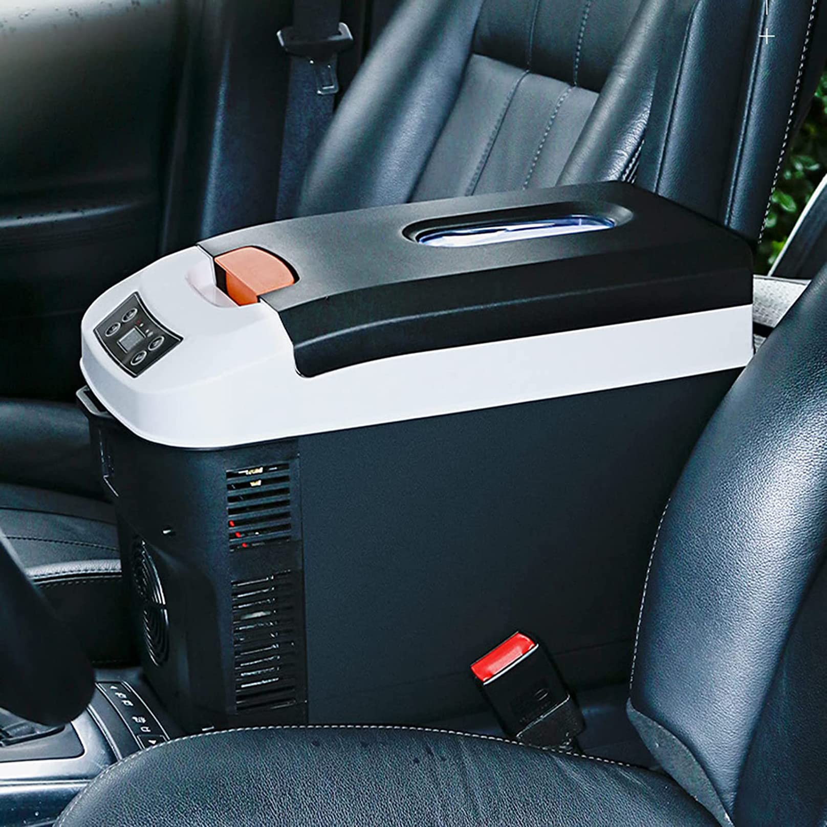 Mini frigo congelatore 22L Frigorifero portatile nero DC 12V/AC 220V Scatola frigo elettrica e custodia riscaldante per camper, veicolo, auto, camion, camper, barca, SUV, furgone (Nero-22L-B)