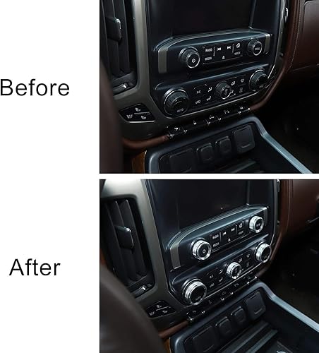 Miniatura 74 de Voodonala Pomos de radio AC para interruptor de aire acondicionado, botón central de consola para interruptor de consola central, moldura para Chevy