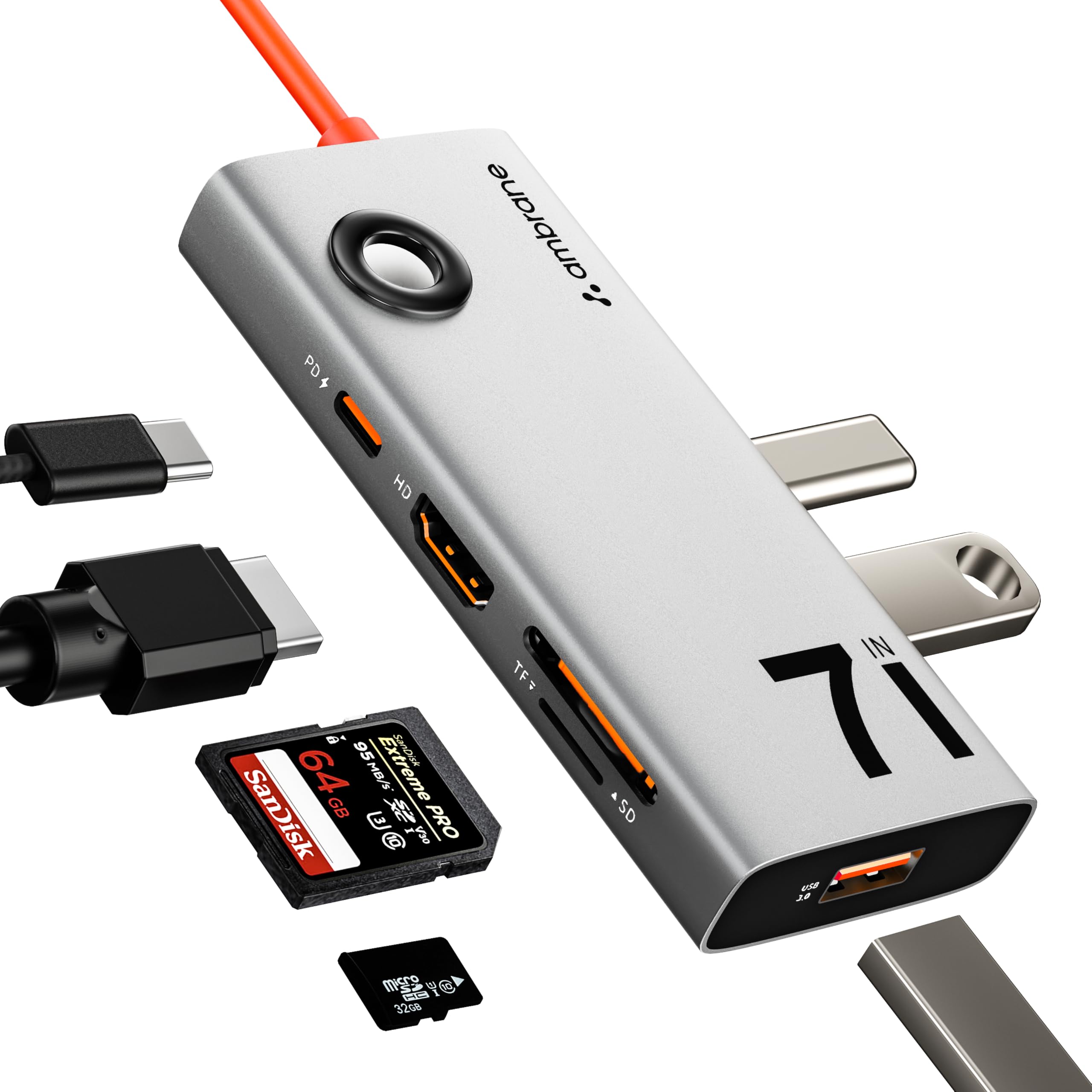 Ambrane EHub 7i (Silver)-picture-14