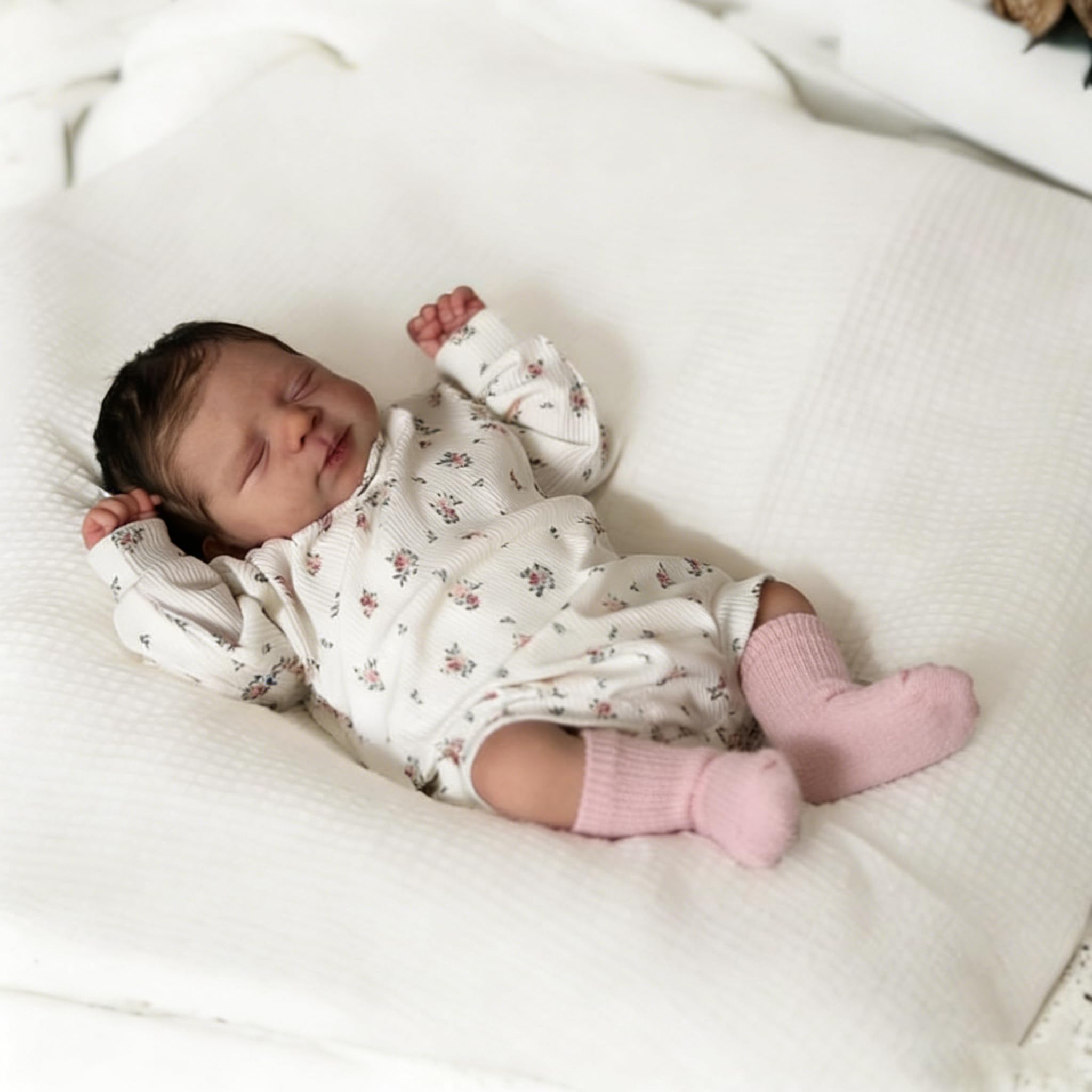 Anano Muñeca Reborn De Silicona De 45 Cm – Bebé Niña Realista Con Extremidades Posables, Pelo Pintado A Mano Y Accesorios, Regalo Emocional
