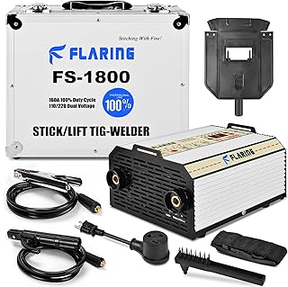 FLARING Stick Welder, ARC/Lift TIG Welding Machine, IGBT Inverter 110V/220V Portable MMA Welder Machine with Hot Start, Arc Force, VRD, Anti-Stick, Electric Welding Machine for Portable Use