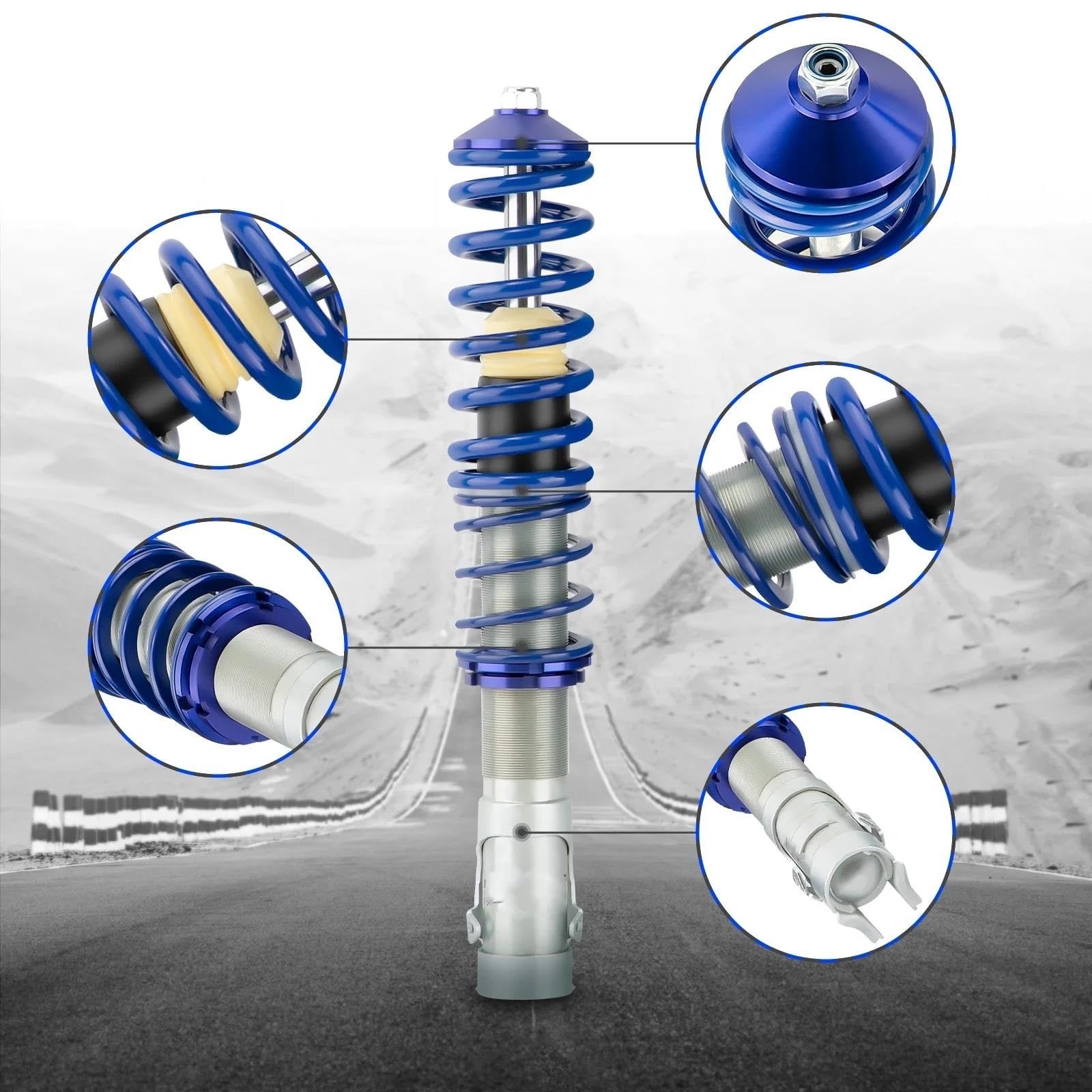 Ammortizzatore ad aria Kit Di Abbassamento Con Ammortizzatori Coilover Da 4 Pezzi Per Golf Per MK2 MK3 84-00 Per VW Per Jetta 84-98 Ammortizzatori Auto