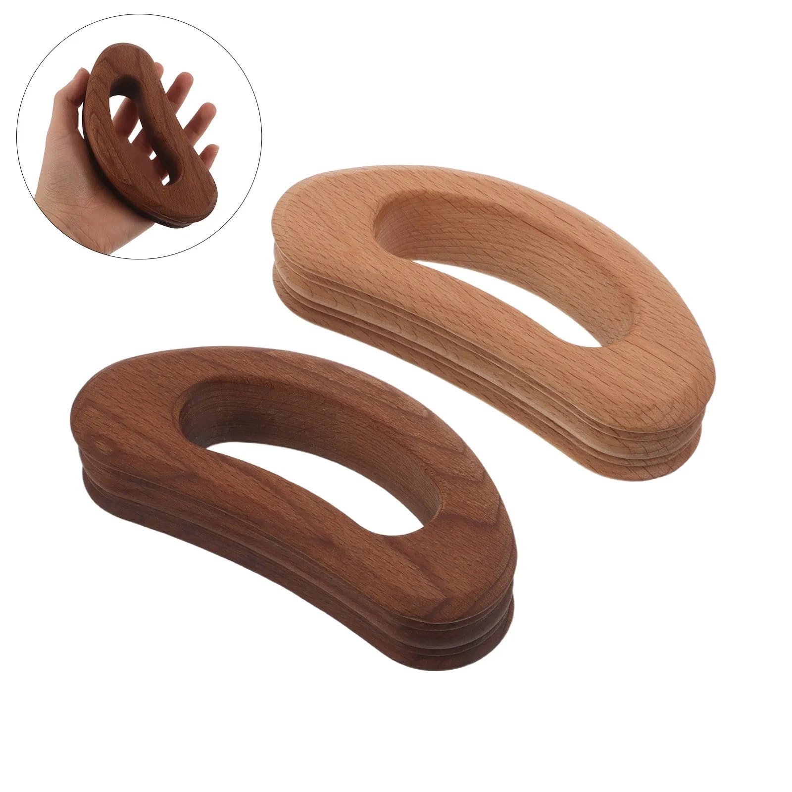 Gua Sha In Legno 2 pezzi in legno Gua Sha, tavola da massaggio, raschietto for il corpo liscio, strumento for portatile for collo, schiena, spalla