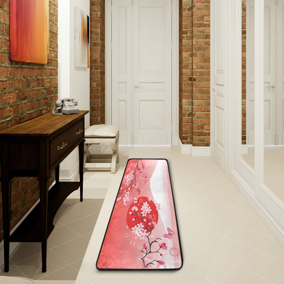 Tapis japonais vintage de salon : finitions et tissage de qualité
