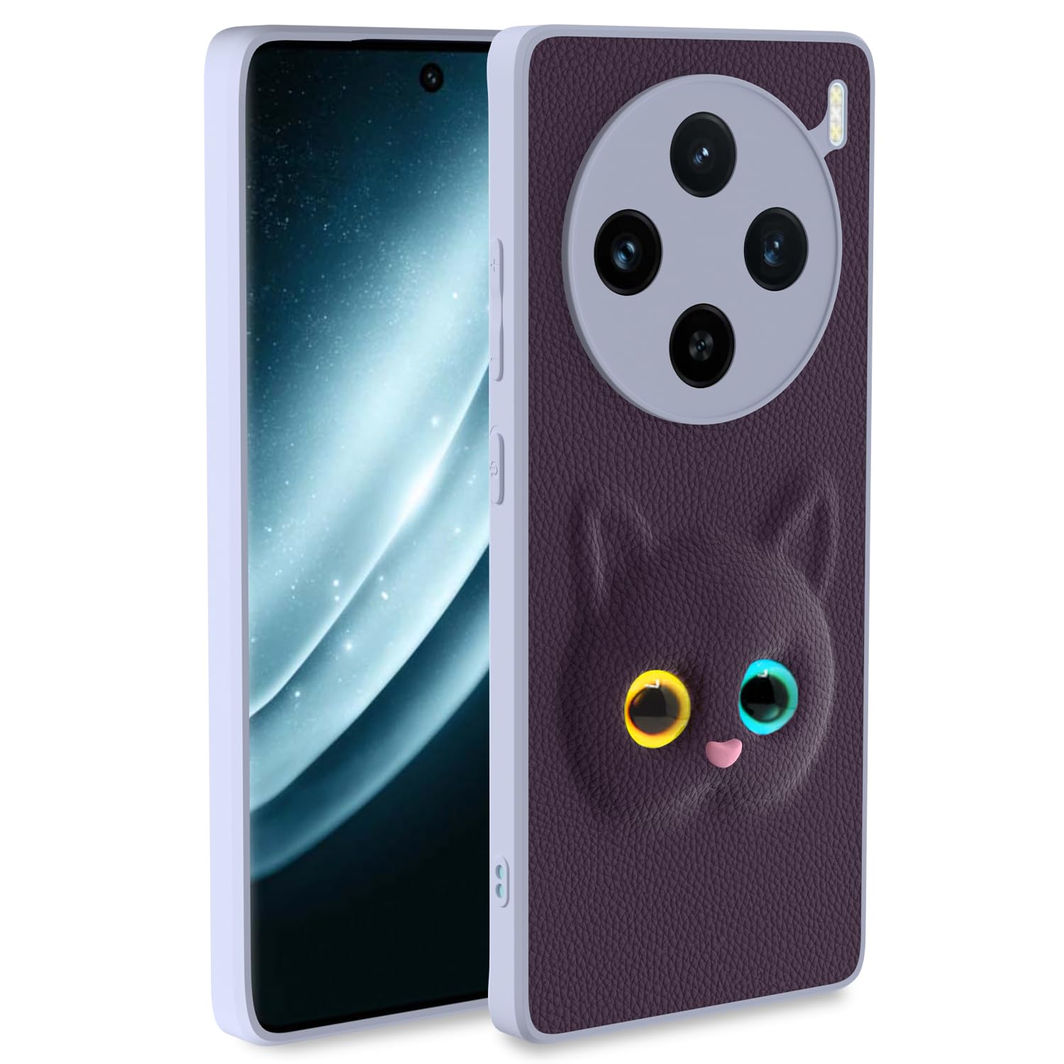 Pikkme Vivo X100 5G Back Cover for Girls | Cute Cat Leather Finish | Soft TPU | Case for Vivo X100 5G (Purple) (B0D5CRTZZG) Amazon Price History, Amazon Price Tracker