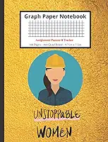 Women Civil Engineer Construction Contractor Graph Paper Notebook: Blank Lined Wide Ruled Assignment Planner and Tracker Note Taking Book for Middle School High School and College Students