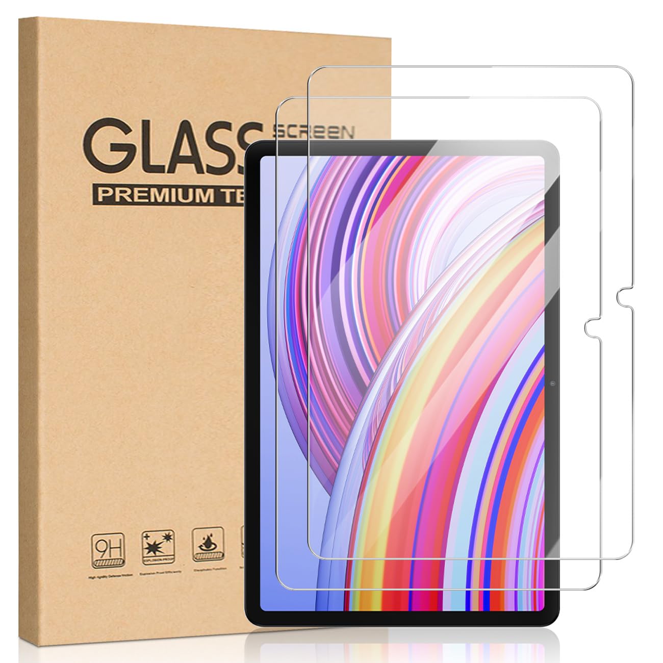 T Tersely 【2 Pack】 Screen protector for Xiaomi Redmi Pad Pro 12.1 Inch 2024, 9H Tempered Glass Screen Protector for Redmi Pad Pro 12.1 Inch, Anti-Scratch, Fingerprint-proof