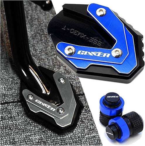 Miniatura 2 de Aluminio CNC para Suzuki GIXXER 250 SF GIXXER 150 125 SF250 2018-2023 Tapas de válvula de motocicleta Soporte lateral Ampliar extensión de soporte