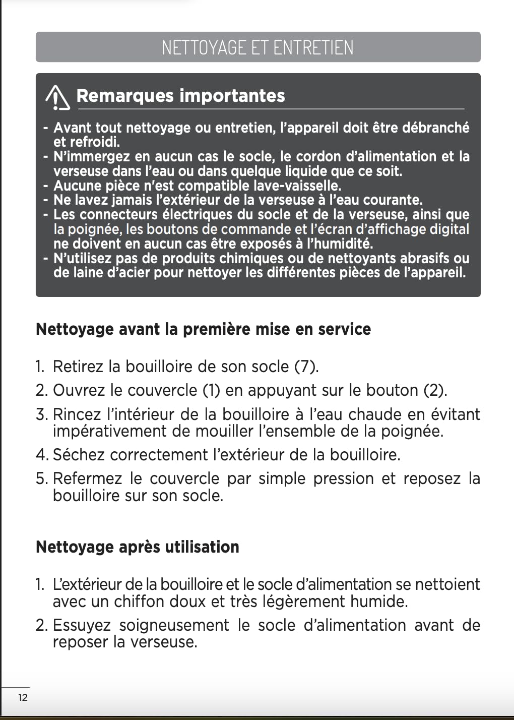 riviera&bar Bouilloire Inox 1L - Chauffe-Eau Rapide 2000W, Sélection Température Précise 40-100°C, Maintien au Chaud 30 Min, Écran Digital, Sécurité Surchauffe - Grey Blue