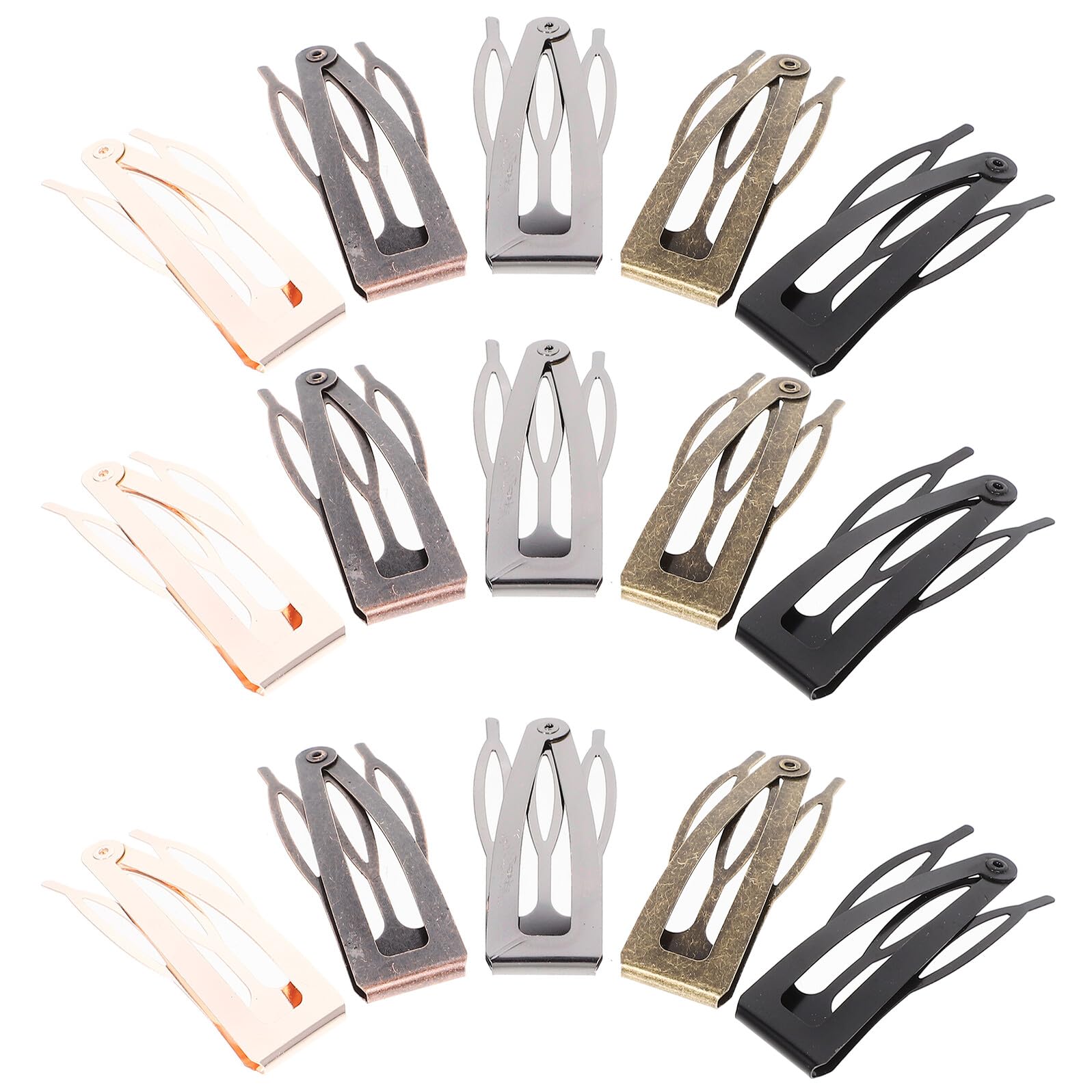 Zerodeko Lot de 40 Clips à Pression en Métal pour Filles, Accessoires pour Cheveux Courts, Design Élégant et Facile à Porter, pour Coiffures Créatives