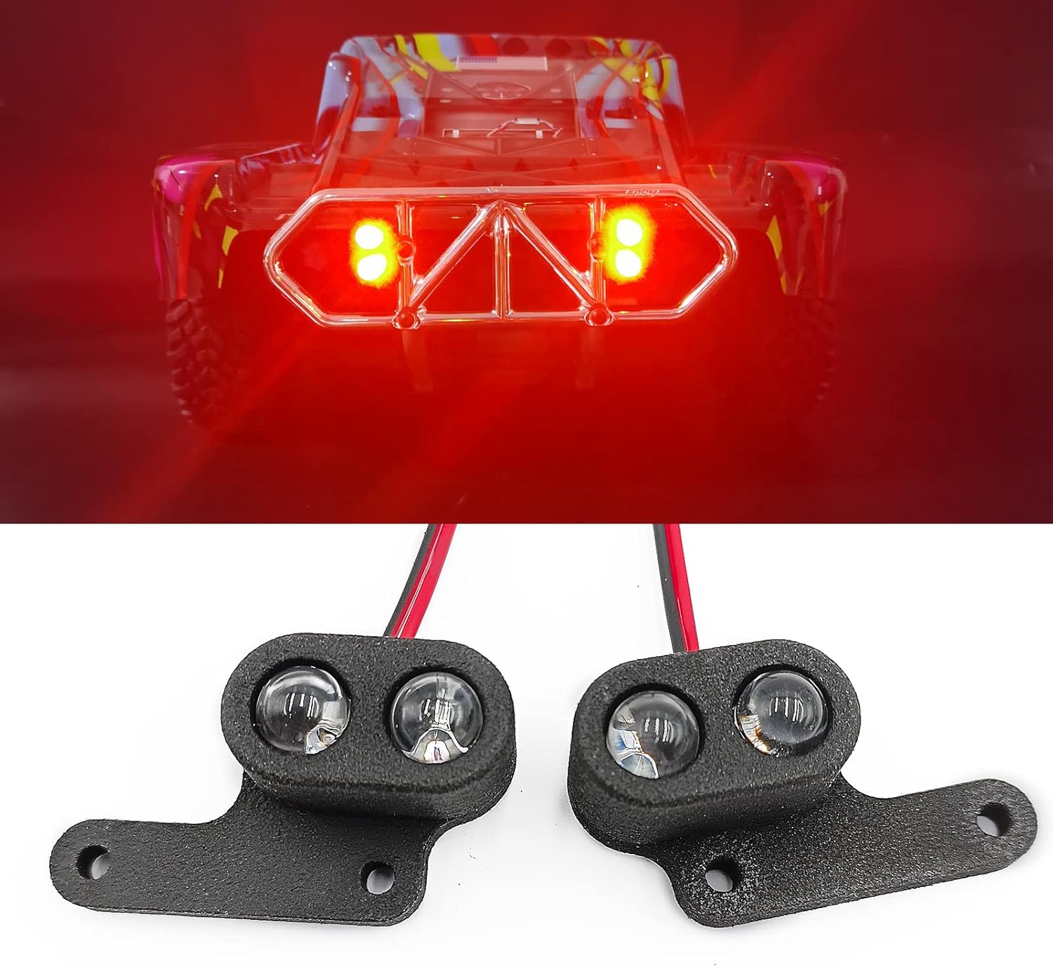 1 Set Front Rear LED Light RC 1/10 Headlight Taillight for Slash 2WD VXL Crawler Upgrade Parts