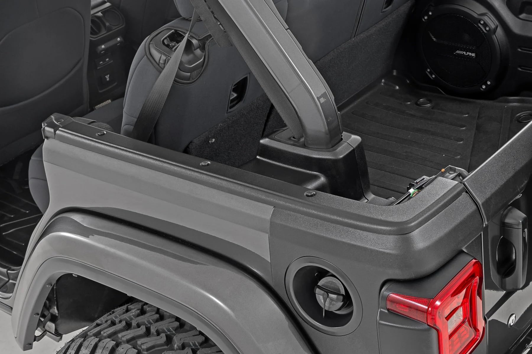 Rough Country Roof Mounting Plate Cover for Jeep Wrangler JL/Unlimited (2018-2025) - UV-Resistant Trail Cladding, High-Density Thermoplastic, Easy Install