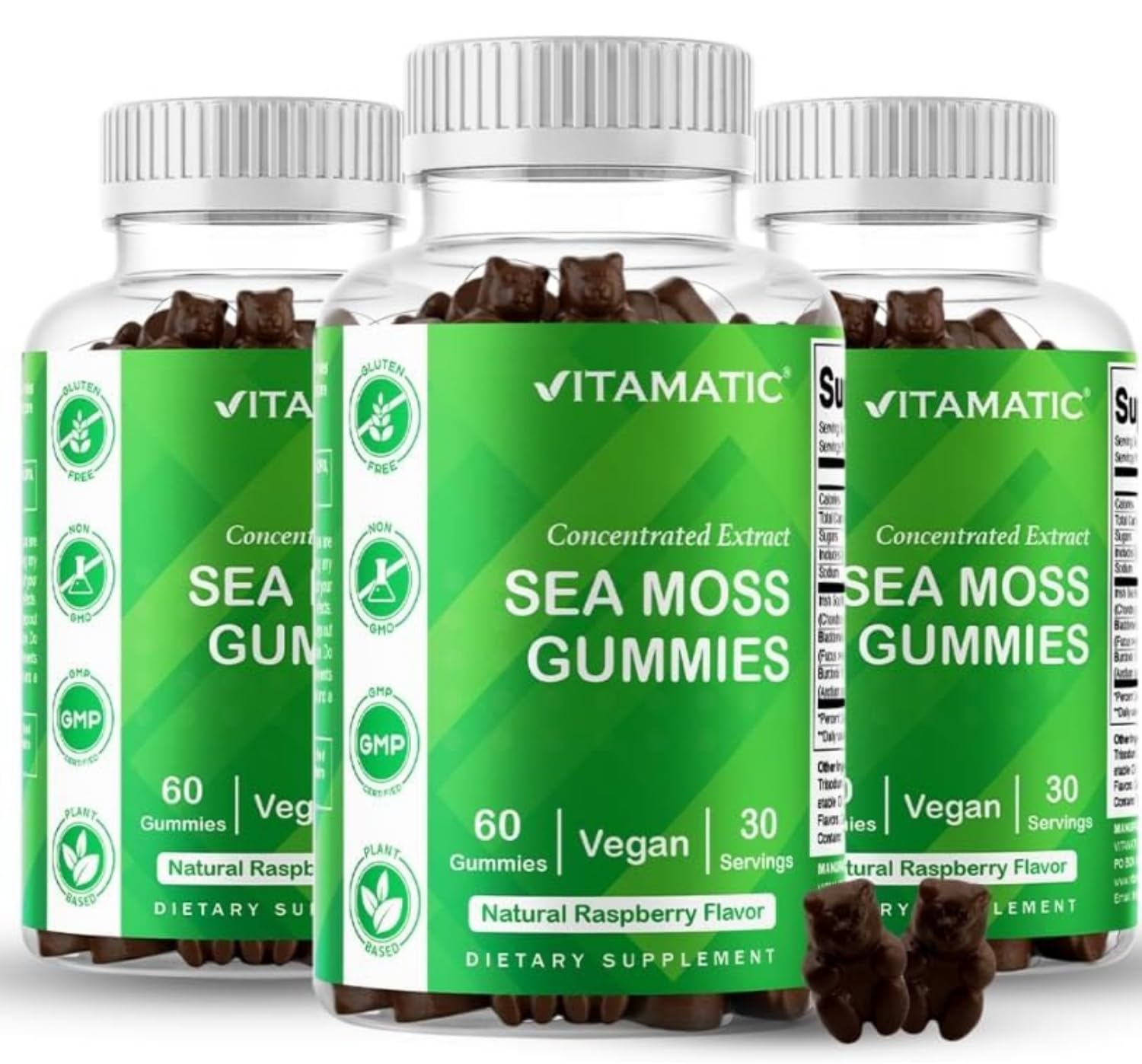 Vitamatic Irish Sea Moss Gummies 3 Pack