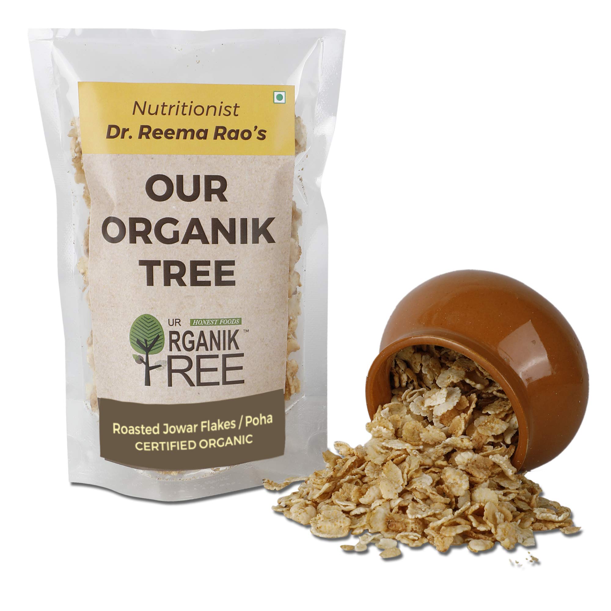 Our Organik Tree Roasted Jowar Flakes/Poha - Sorghum Millet No Chemical/Natural/Ready to Eat with Milk (200gm) (B07ZB4ZRD9) Amazon Price History, Amazon Price Tracker