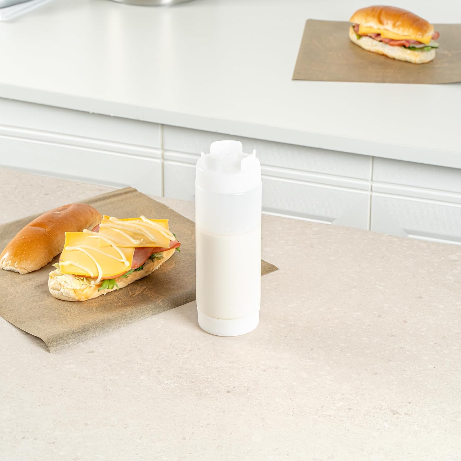 Restaurantware 20 oz Clear Plastic First Out Squeeze Bottle