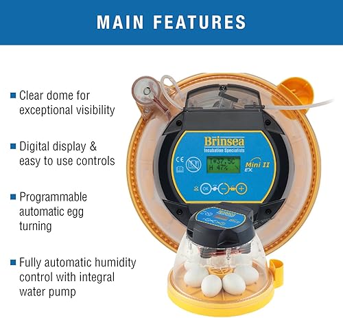 Vista 20 de Brinsea Incubadora de huevos Maxi 24 EX con control automático de humedad y giro de huevos para incubar 24 huevos, pollo u otros huevos