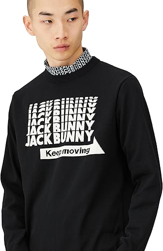 JACK BUNNY!! - coco 中古 ジャックバニー Jack Bunny!! メンズ セーター 4(M) 黒×白 ブラック 長袖クルーネックニット 星柄 JACK BUNNY!! - coco 中古 ジャックバニー Jack Bunny!! メンズ