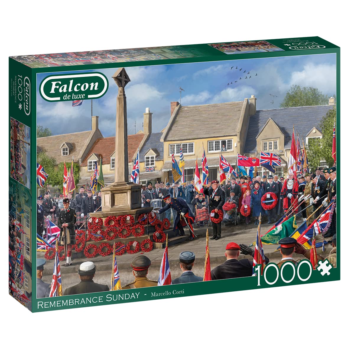 Falcon Remembrance Sunday – 1000 Piece Adults Jigsaw Puzzle, Memorial Scene