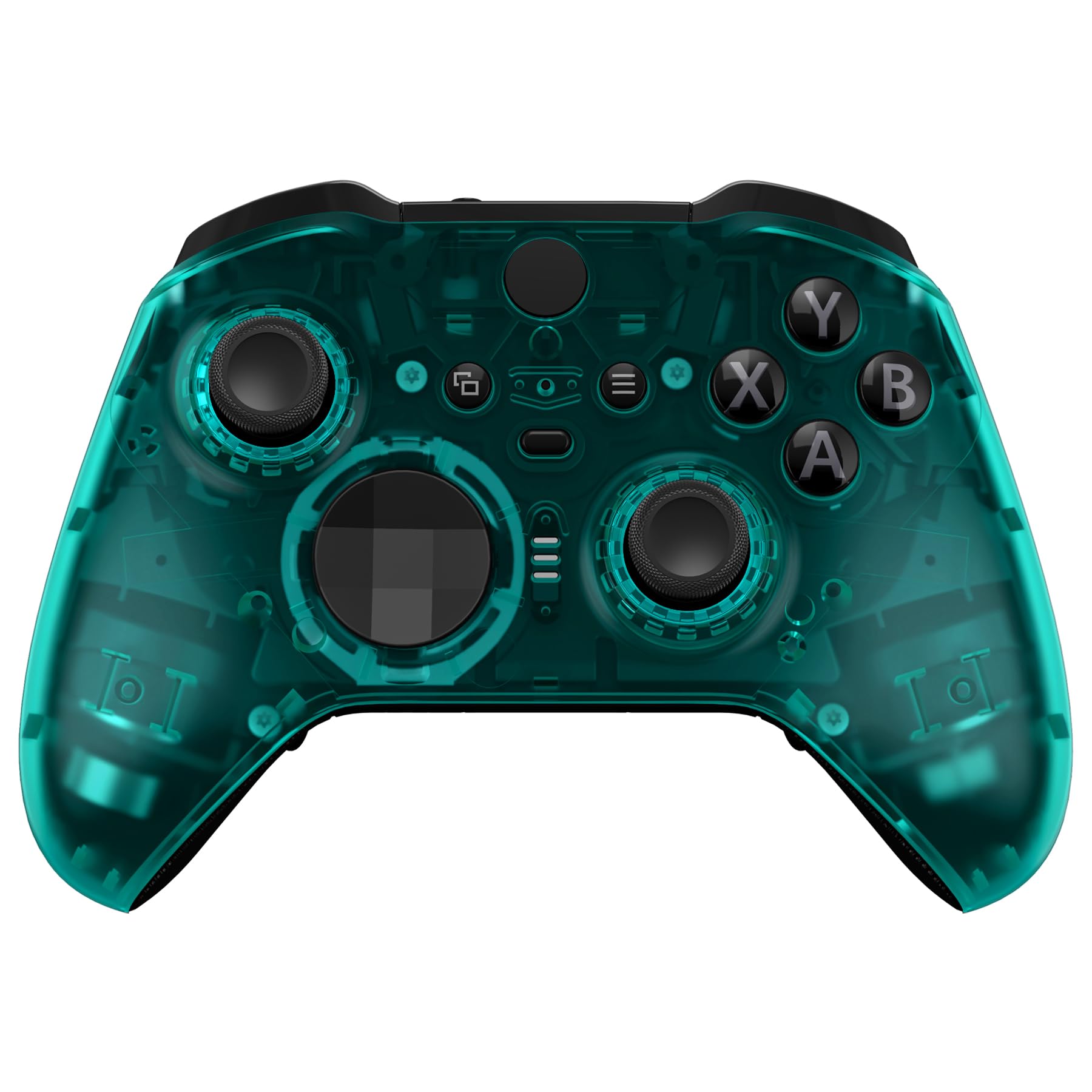 eXtremeRate Carcasa para Xbox One Elite Protectora Placa Frontal Reemplazo Kit Cubierta Shell Funda para Xbox One Elite Series 2 Modelo 1797 Mando-Incluye Anillos de Joysticks(Bluebell Gradiente) — view 12