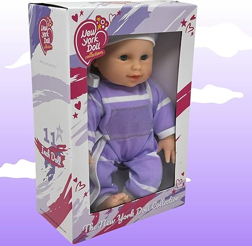 Miniatura 4 de The New York Doll Collection Muñeca de bebé de cuerpo suave de 11 pulgadas en caja de regalo, juguete de muñeca de bebé de 11 pulgadas para niños,