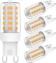 AGOTD G9 Lampadine LED Dimmerabile, 5 Pezzi Bianco Caldo 4W, Equivalente 40W Lampada Alogena, 420Lm 2700K 220-240V Luce Calda, Angolo a fascio 360°