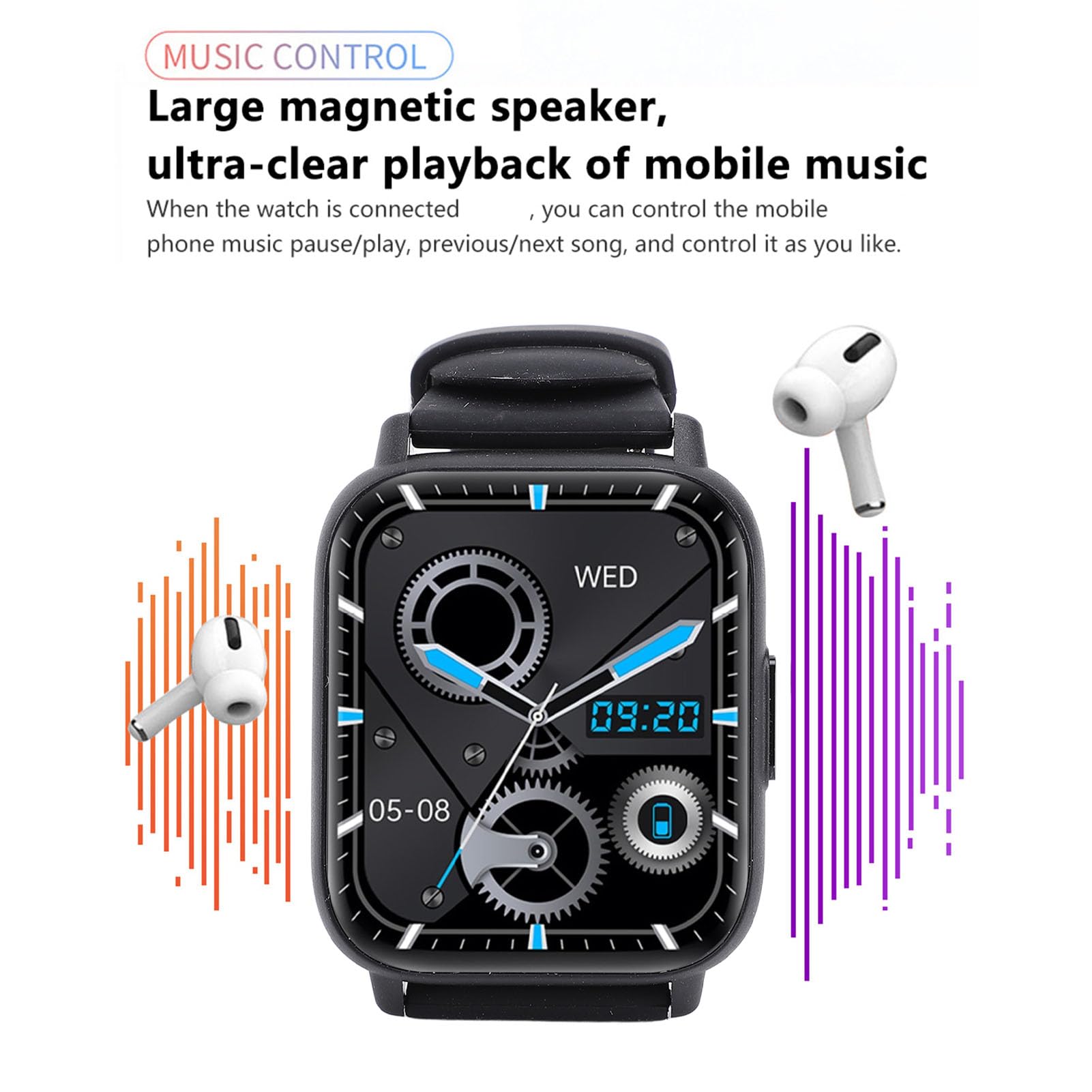 Smartwatch per Uomo e Donna con Funzione Telefono, Touchscreen 1,85", IP67, Orologio Fitness con Oltre 100 modalità Sportive, Fitness Tracker, Orologio Sportivo, Suppor (Nera)
