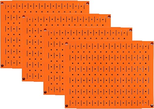 Miniatura 11 de Juego de tableros organizadores de metal de clavijas para pared, cuatro tableros de 12 pulgadas de alto x 16 pulgadas de ancho, para almacenamiento,