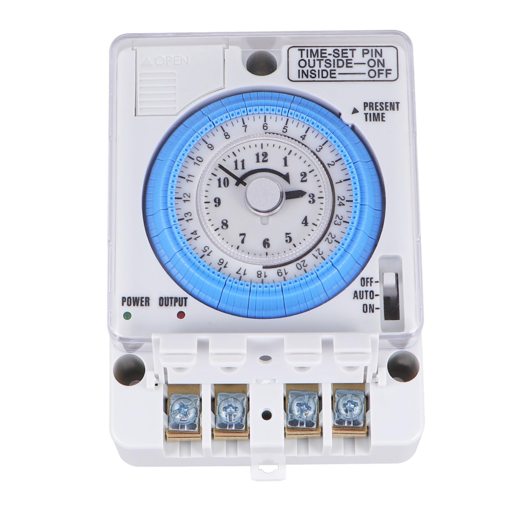 STOBAZA Temporizador Mecánico de Cocina White 110-230VAC 16A Compacto Pc | Interruptor de Cuenta Regresiva para Horno y Uso Doméstico, Diseño Simple, para Repostería, 110-230VAC/DC, 16A, Pc Blanco