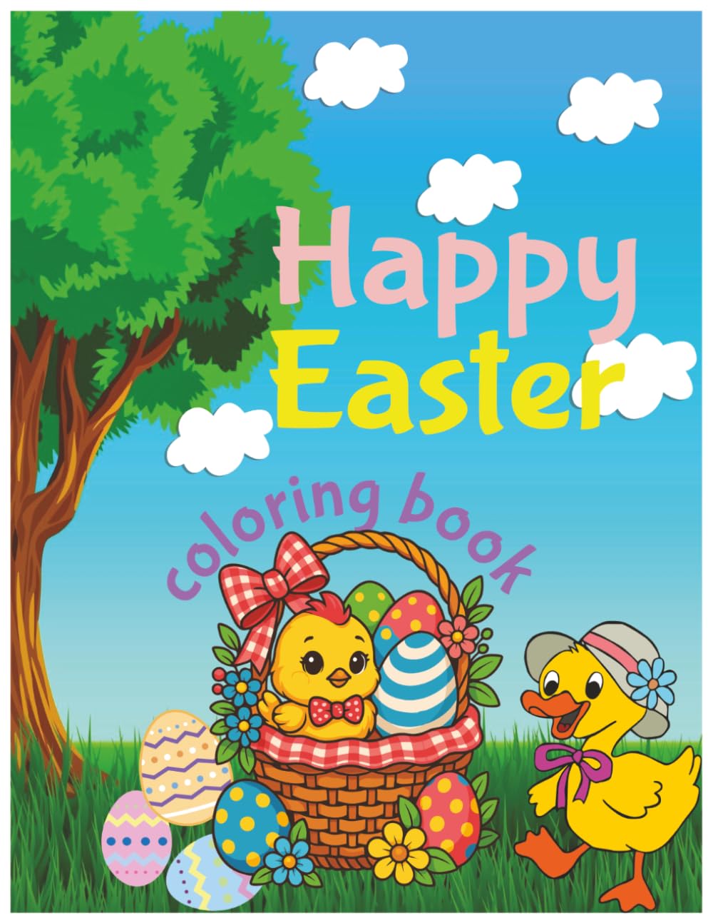 Easter Coloring Book For Kids: Easter Coloring Book For Kids| Bold and Easy| 8.5x11 Inches| 24 Pages Of Unique Illustrations