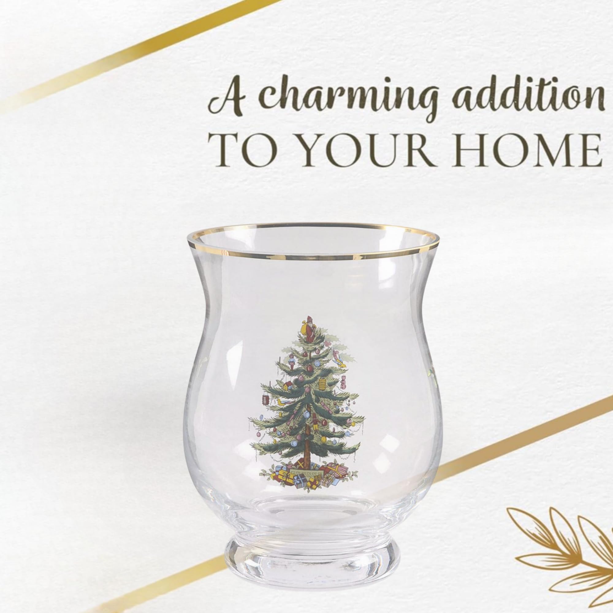 spode クリスマスツリー　ハリケーン キャンドルホルダー Amazon.com: Spode Christmas Tree Hurricane Pillar Candle Holder