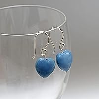 Vista 25 de Gempires Natural Heart Crystals Earring, Heart Gemstone, Energy Healing Crystals, Birthday, Gift for Her, Gemstone Jewelry Yaxaite