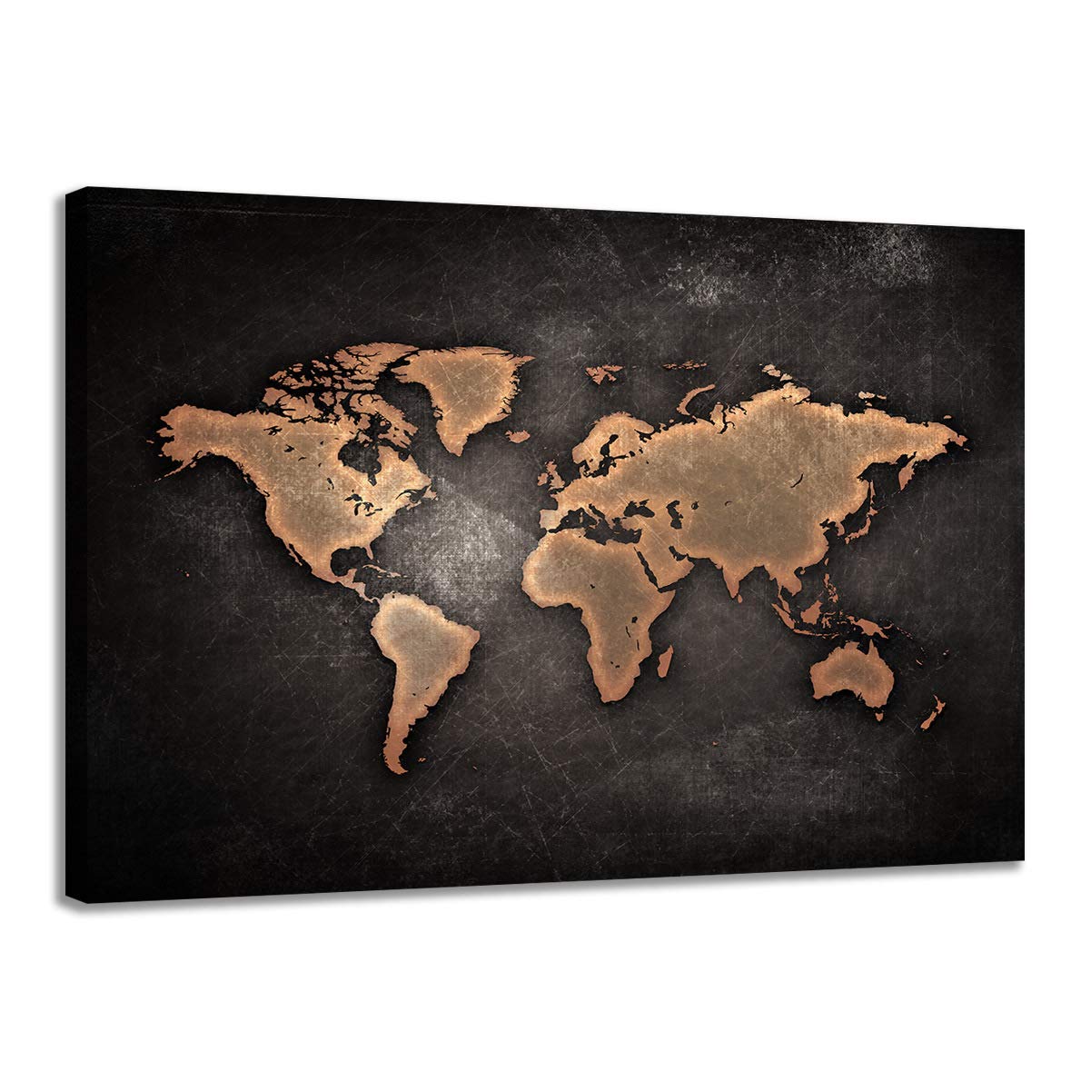 ZENDA Rust World Map Canvas