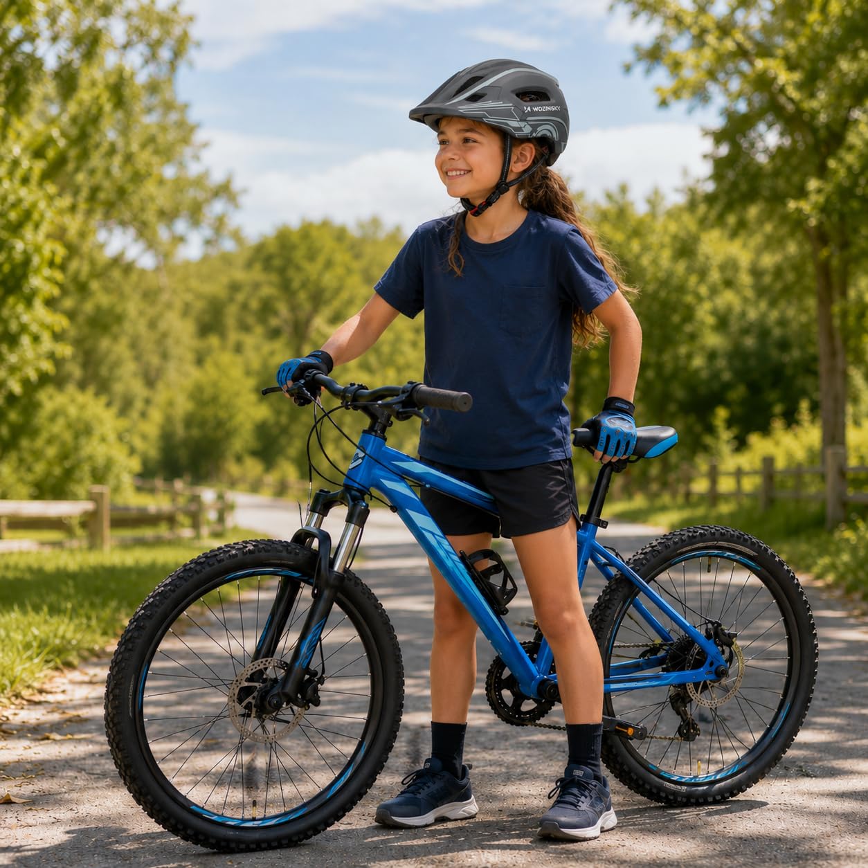Fullface Kinderhelm MTB Fahrradhelm Helm für Radfahren Wozinsky Größe S 52-56 cm