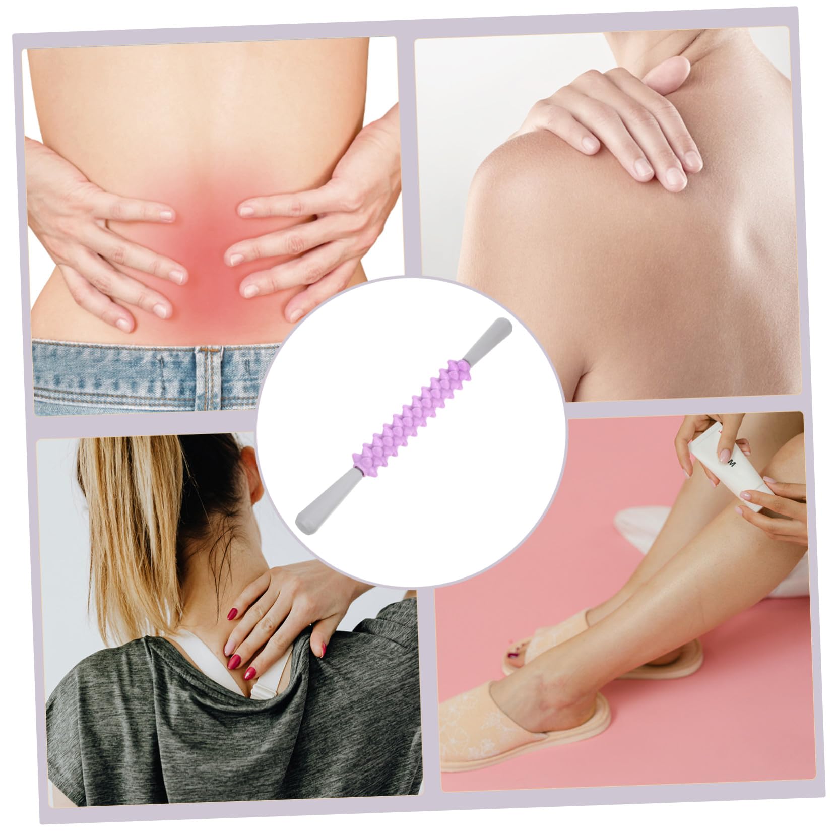 Bastone Massaggio Profondo a Rullo Tpr Ergonomico per Muscoli | Design Leggero e Portatile, per Atleti e Appassionati Fitness, Aiuta Recupero e Tensione