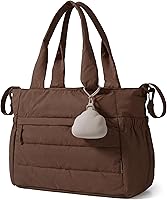 BAGSMART Puffy Diaper Bag Tote - Spacious Hospital Labor Delivery Bag with Pacifier Case & Changing Pad