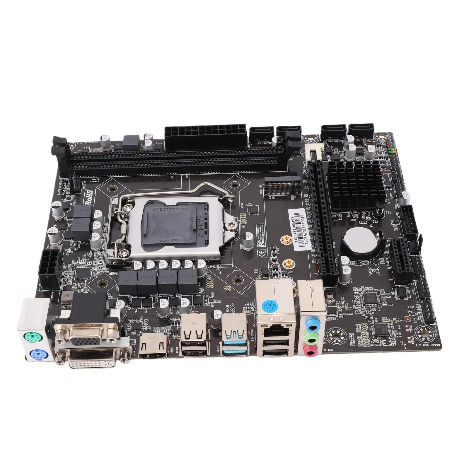 Placa Base H310 LGA 1151 Micro ATX DDR4 | Admite Procesadores Core de Octava y Novena Generación | Conjunto de Chips de Alta Velocidad | Gráficos Ted | Puertos de Expansión Ricos