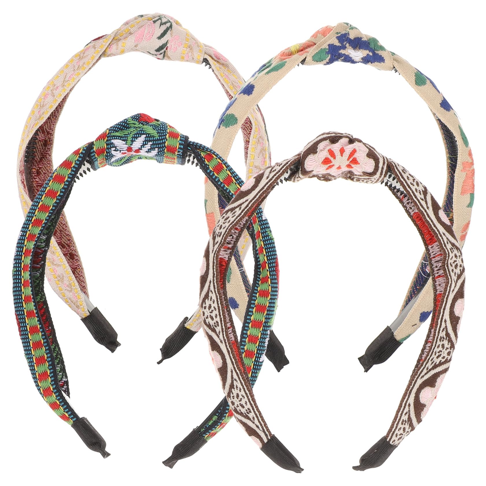 Diademas Bordadas Anchas Estilo Retro Étnico para Mujeres y Niñas